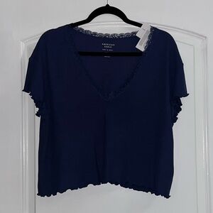 American Eagle Outfitters Navy Short Sleeve Tee